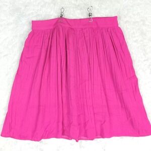 Rachel Zoe Womens Skirt Accordion Pull On Pink Above Knee‎ Lightweight S New